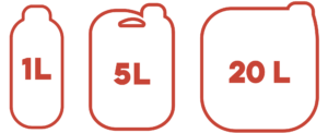 1L, 5L y 20L